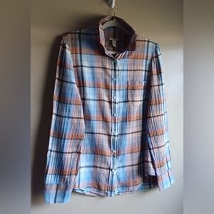 J. CREW MULTICOLOR PLAID BUTTON -UP SHIRT FEATURING BLOUSE